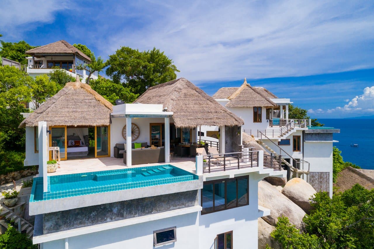 Villas Sabai Jai property surrounded by tropical greenery